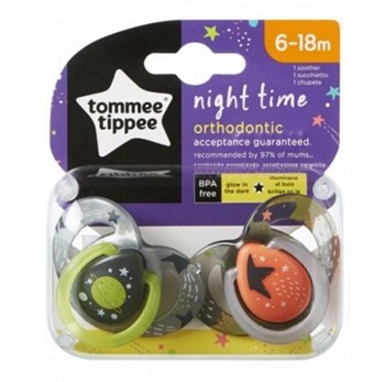 Tommee Tippee 2x Gece Emzik 6-18 Ay