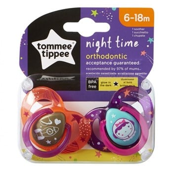 Tommee Tippee 2x Gece Emzik 6-18 Ay