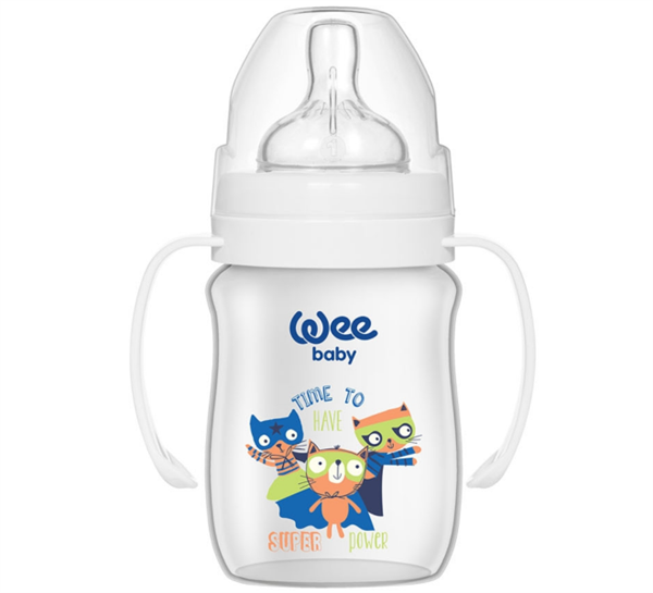 WEE.137Wee Baby Klasik Plus Geniş Ağızlı Kulplu PP Biberon 150 Ml