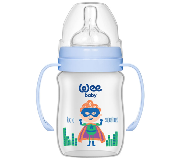WEE.137Wee Baby Klasik Plus Geniş Ağızlı Kulplu PP Biberon 150 Ml