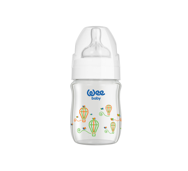 WEE.139Wee Baby Klasik Plus Geniş Ağızlı Isıya Dayanıklı Cam Biberon 120 Ml