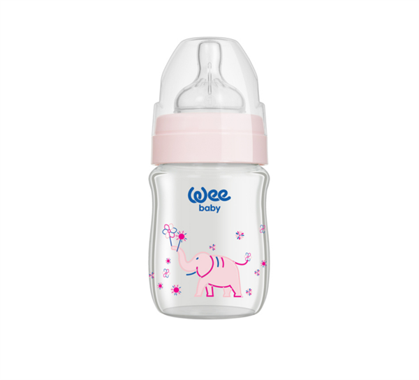 WEE.139Wee Baby Klasik Plus Geniş Ağızlı Isıya Dayanıklı Cam Biberon 120 Ml