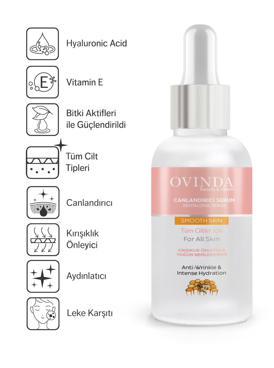 Ovinda Canlandırıcı Serum 30 ml Anti-wrinkle & Intense Hydration