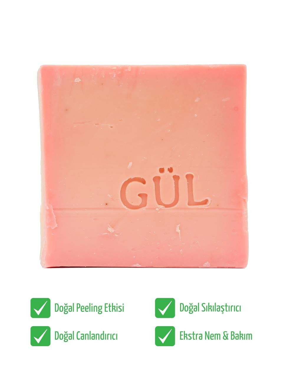 Özel Üretim %100 Doğal, Yüz Cilt Beyazlatıcı Doğal Nemlendirici Gül Sabunu 140 Gr
