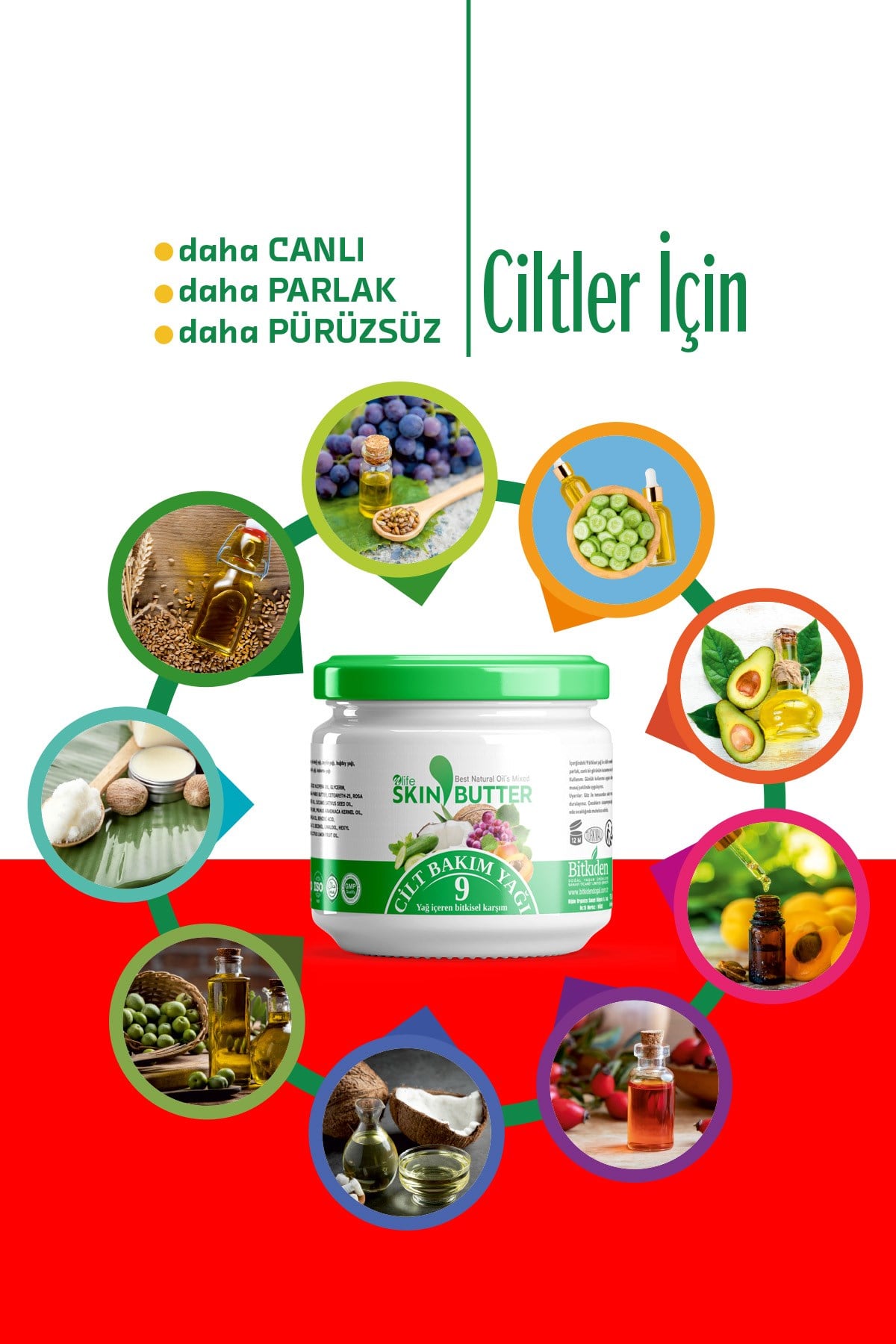 Skin Butter Cilt Bakım Kremi 9 Bitkisel Yağ Karışımı 190 ml