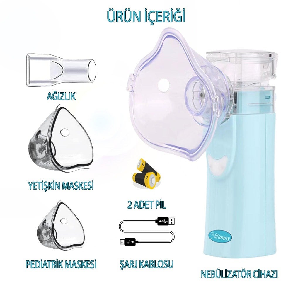 Alltimes Mesh Taşınabilir Mini Nebulizatör Cihazı