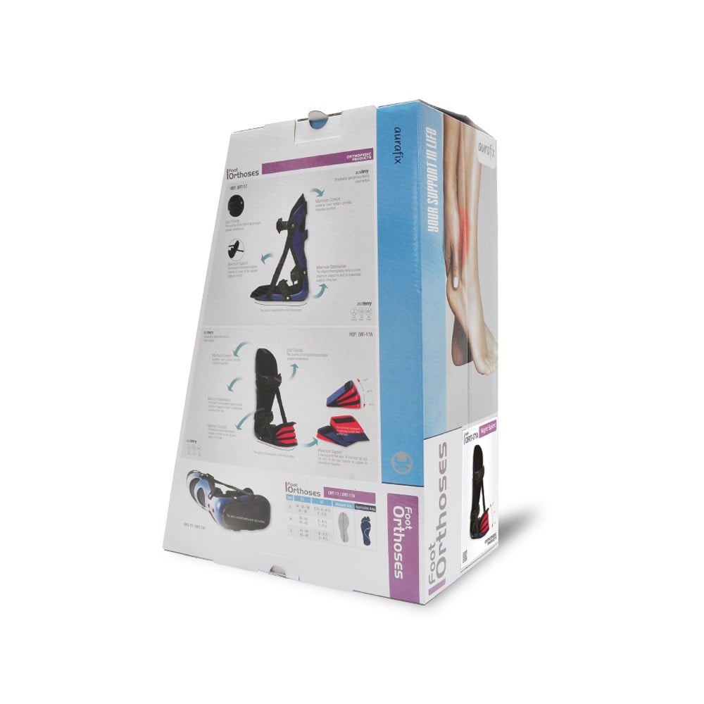 Aurafix Ayarlanabilir Gece Splinti Afo -Düşük Ayak Gece İstirahat Aparatı