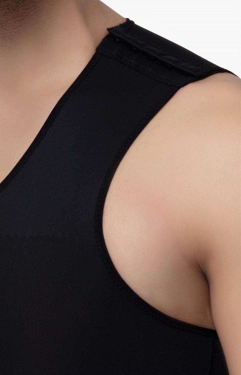 Aurafix Erkek Kısa Jinekomasti  Göğüs Fermuarlı Korse-Yelek