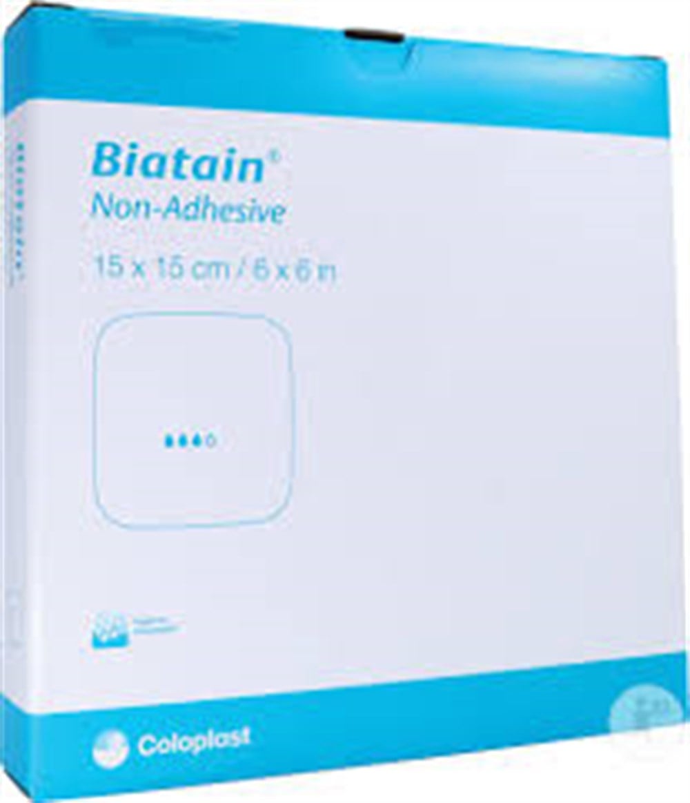Coloplast Biatain Non-Adhesive 15cmx15cm Yapışkansız Köpük Yara Örtüsü 5 Adet 1 kutu