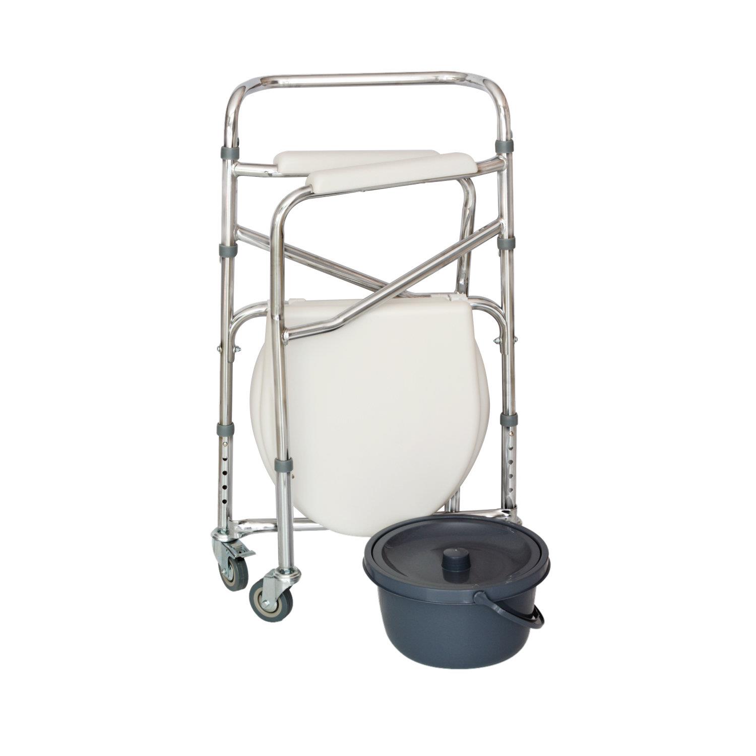Comfort Plus DM696 Tekerlekli Kovalı Komot Klozet Yükseltici