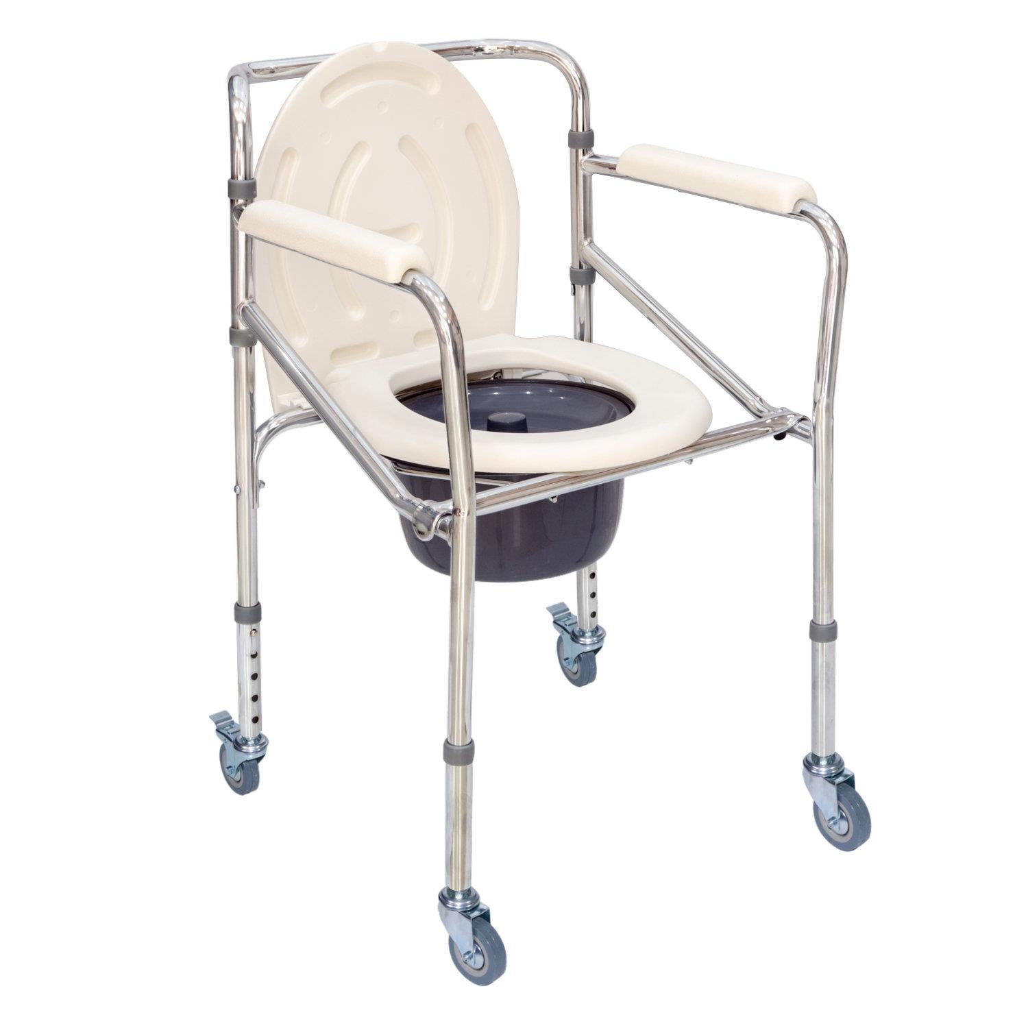 Comfort Plus DM696 Tekerlekli Kovalı Komot Klozet Yükseltici