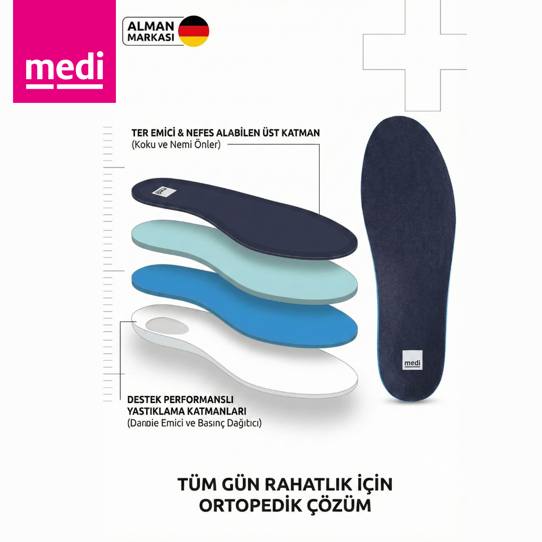 Medi Footsupport Active - Spor ve Yürüyüş İçin Darbe Emici Ortopedik Tabanlık