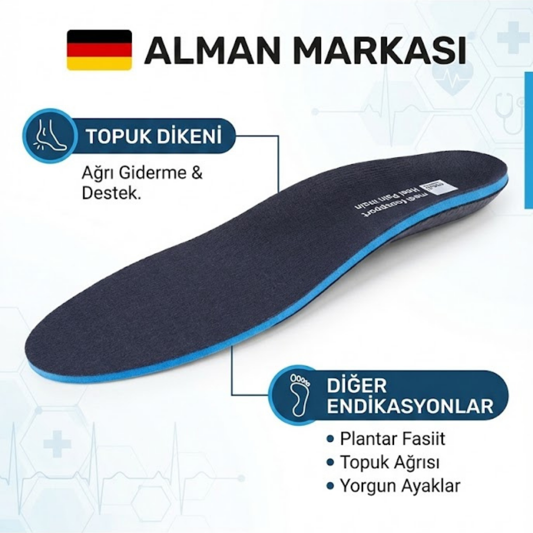 Medi Footsupport Heel Pain Pro - Ark Destekli Topuk Dikeni Tabanlığı (Alman Malı)