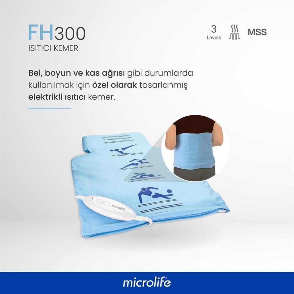 Microlife Fh 300 Elektrikli Ped - Tam Bel Boyun Isıtıcı Kemer- Adet Kemeri- Isıtıcılı Fıtık Kemeri