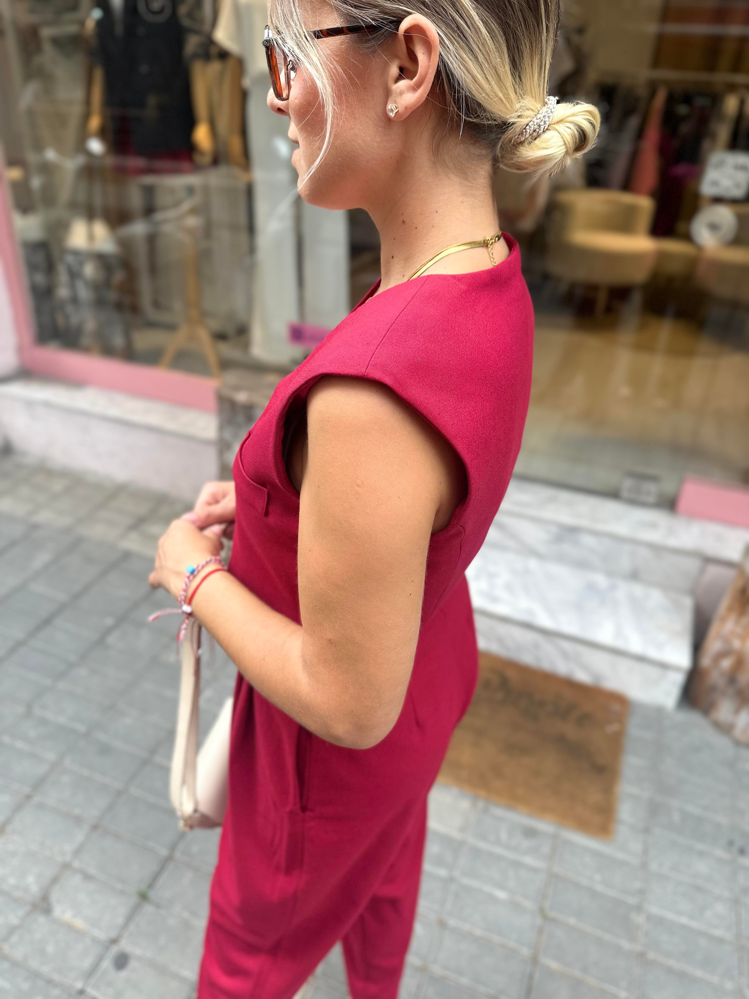 Bordo Crop Yelek Takım