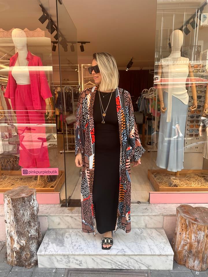 Desenli Kimono