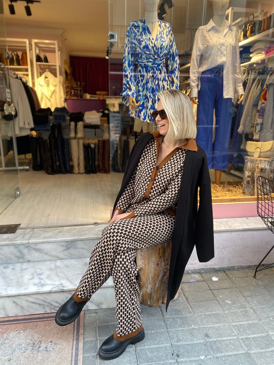 Desenli Triko Takım