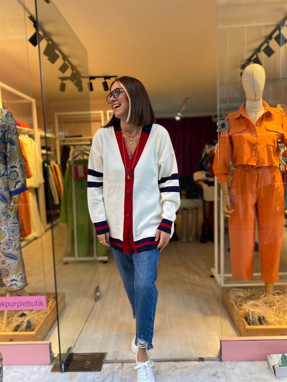 Ekru Oversize Hırka