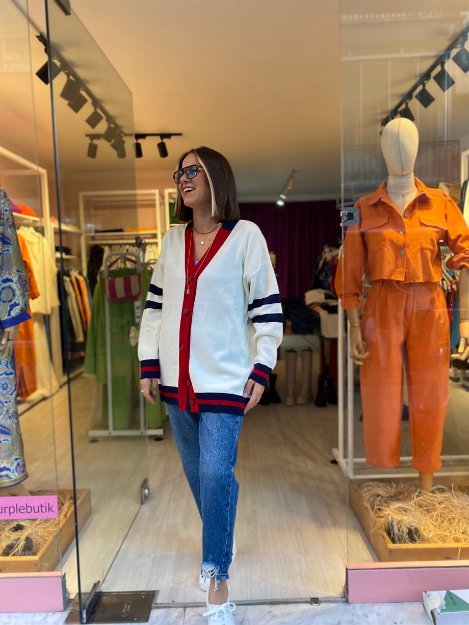 Ekru Oversize Hırka
