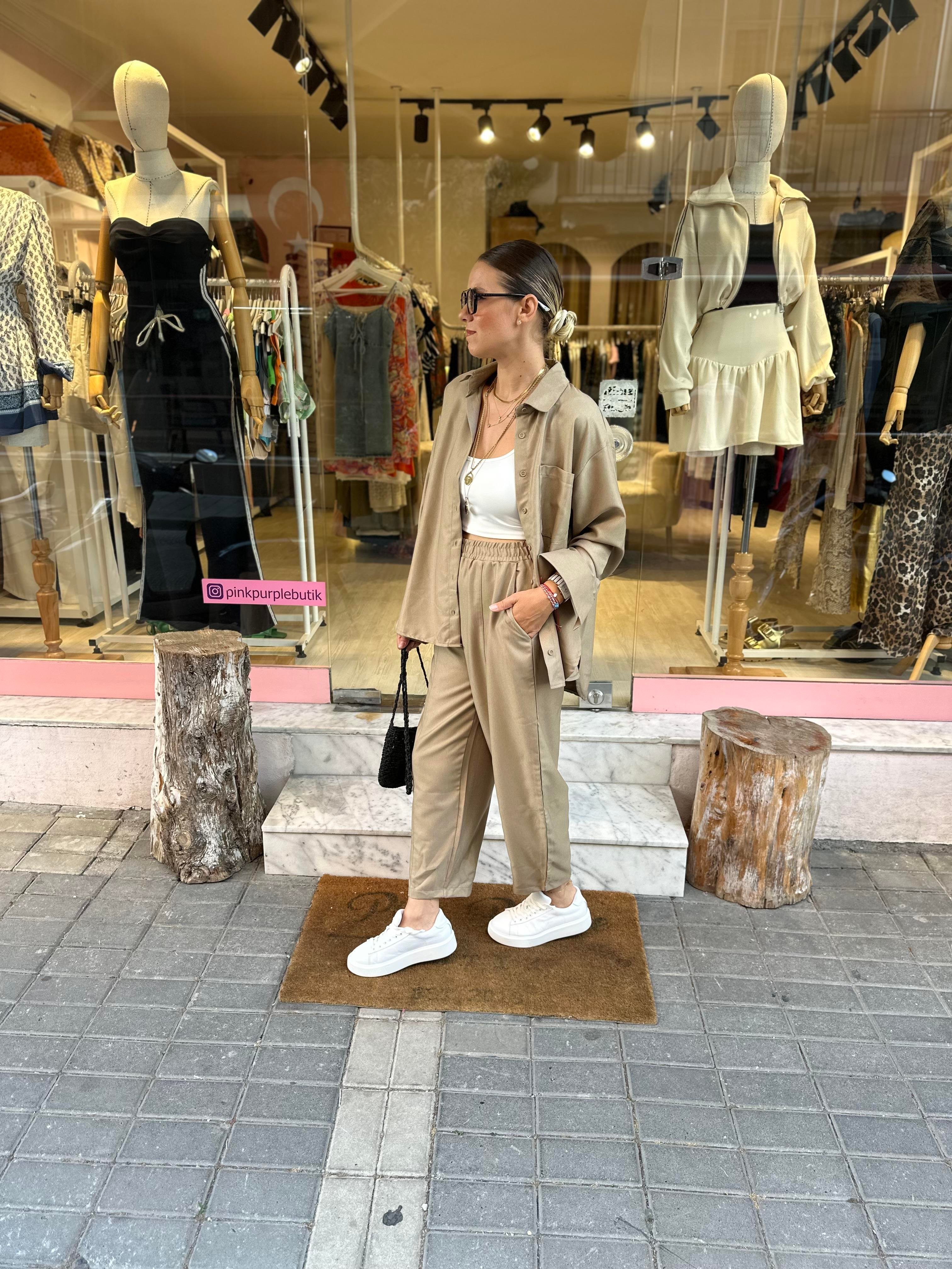 Haki Gömlek Takım