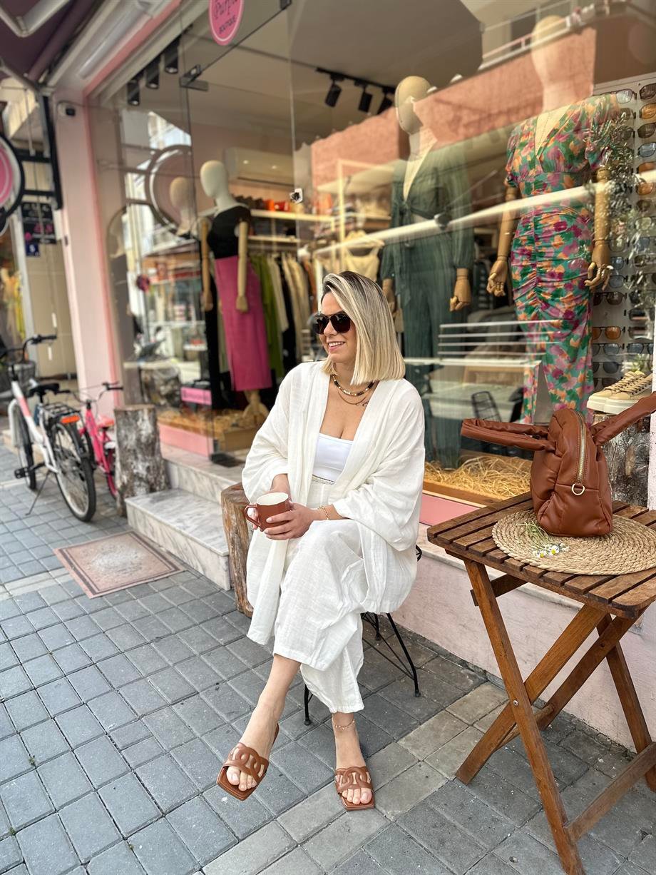 Keten Kimono Takım