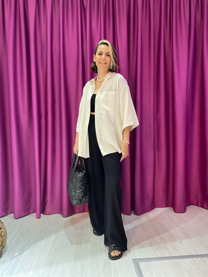 Keten Oversize Gömlek