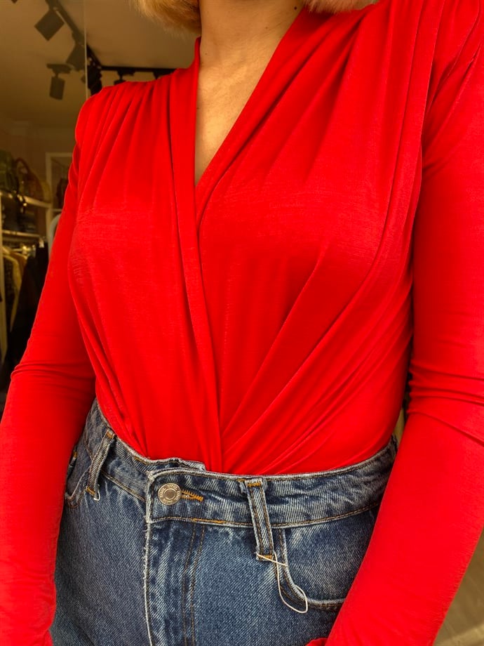 Kırmızı Bodysuit