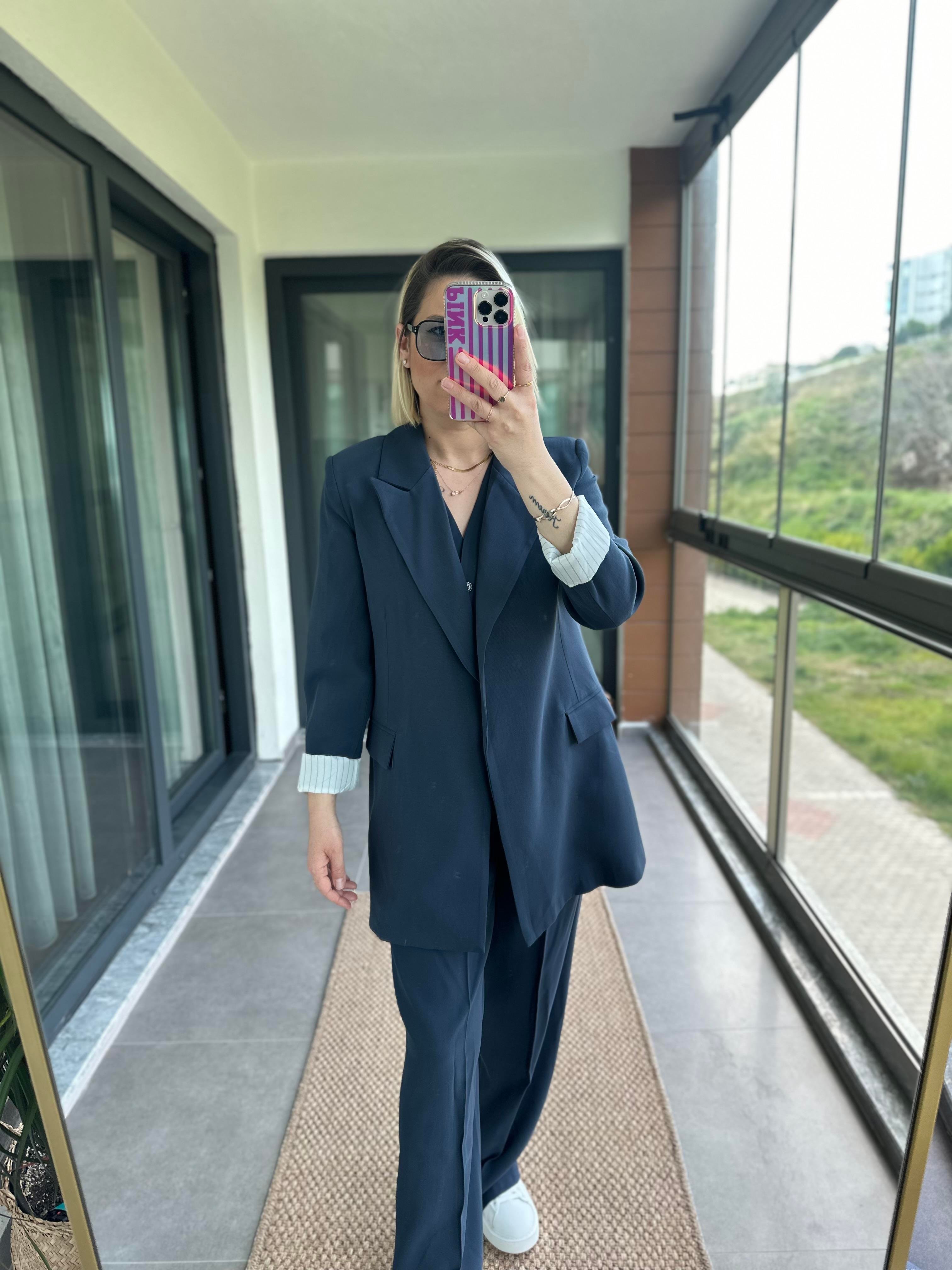 Lacivert Blazer