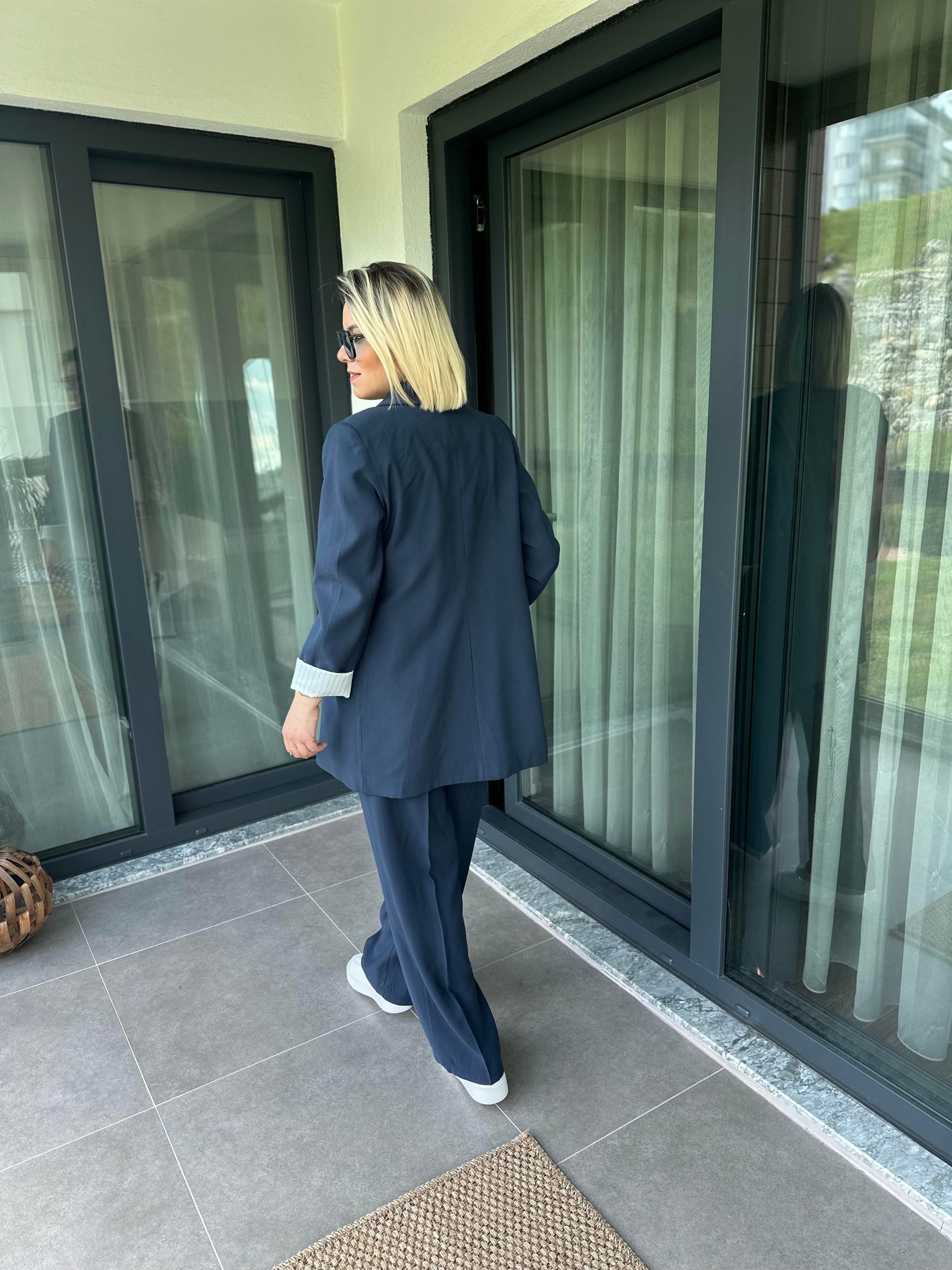 Lacivert Blazer
