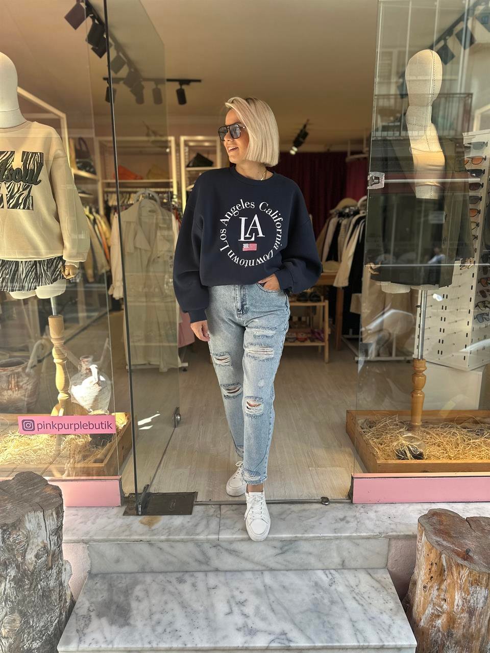 Lacivert California Sweatshirt