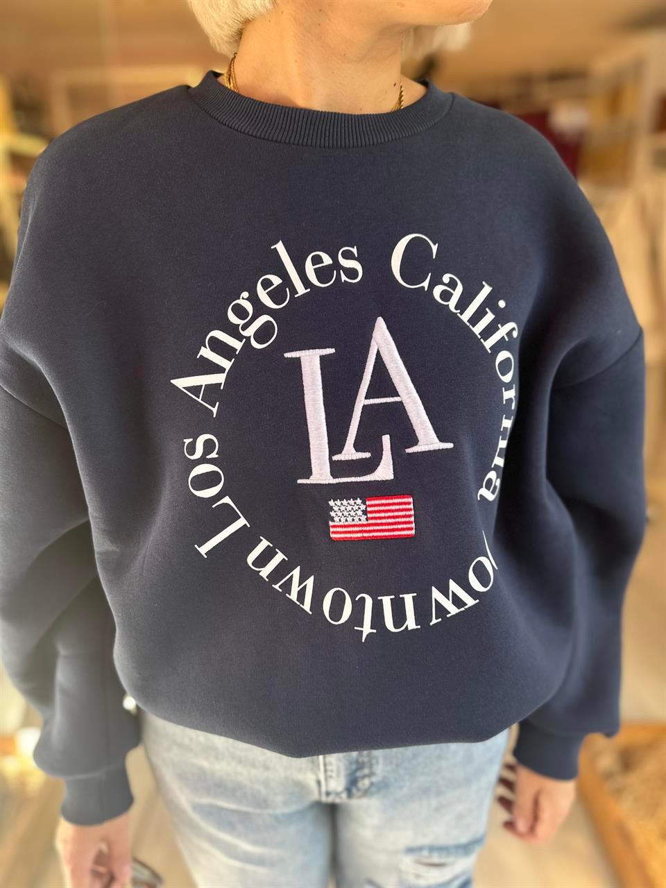 Lacivert California Sweatshirt