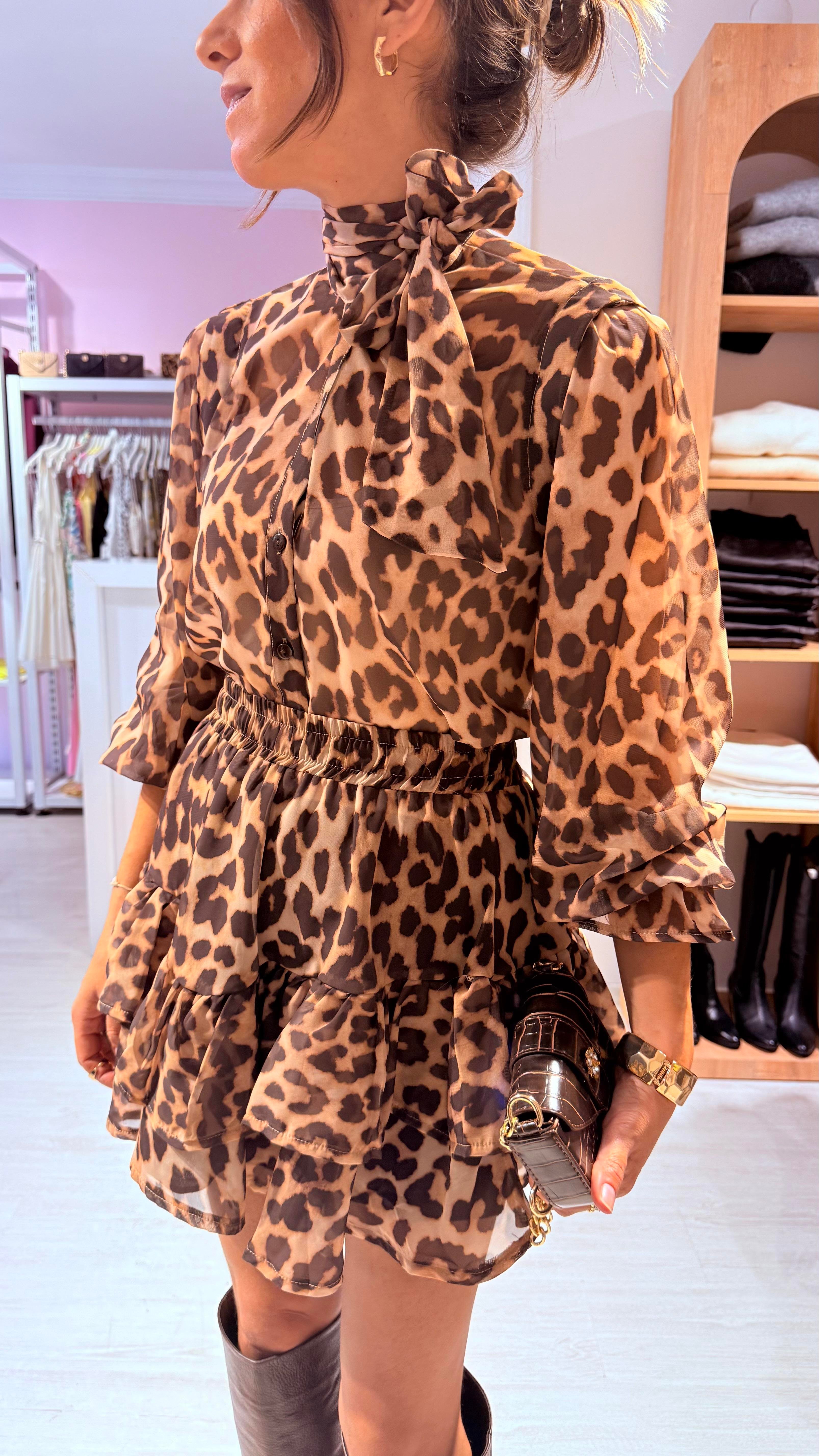 Leopar Şifon Takım