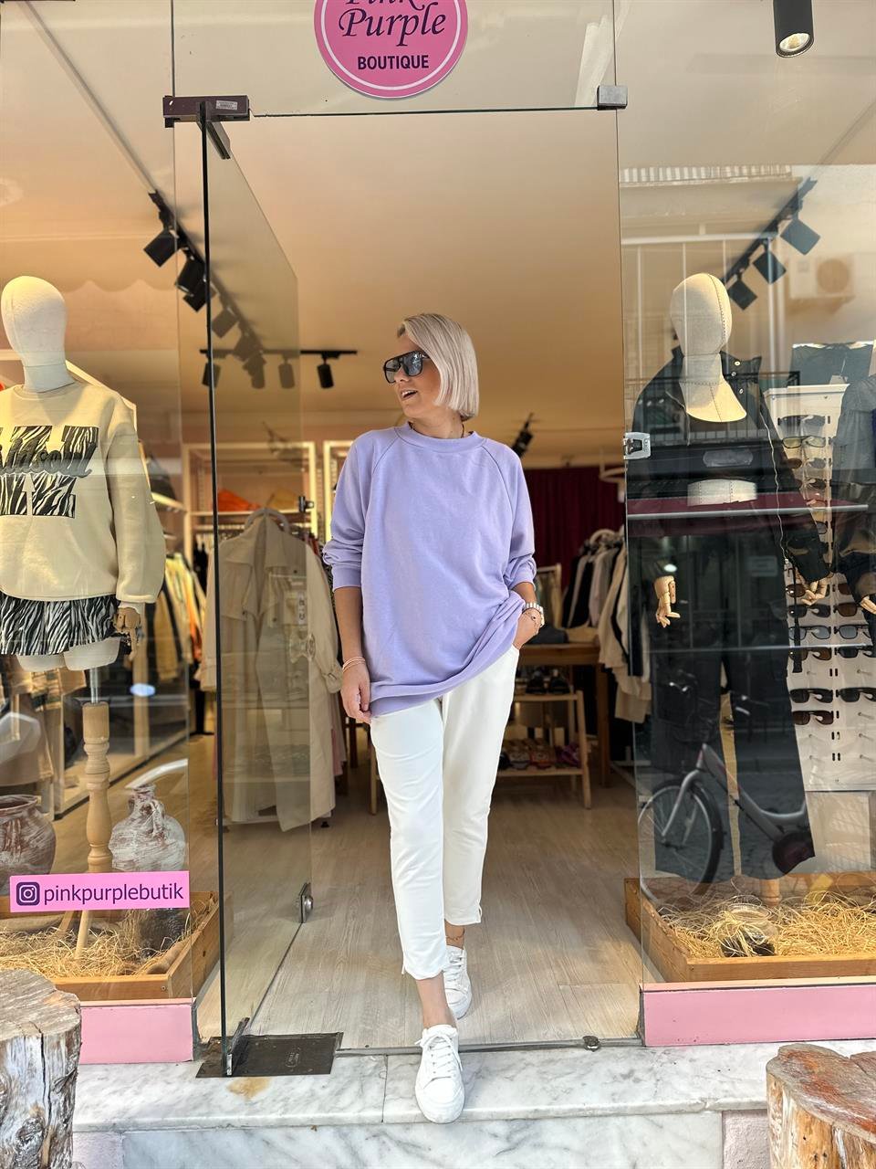 Lila Oversize Sweatshirt