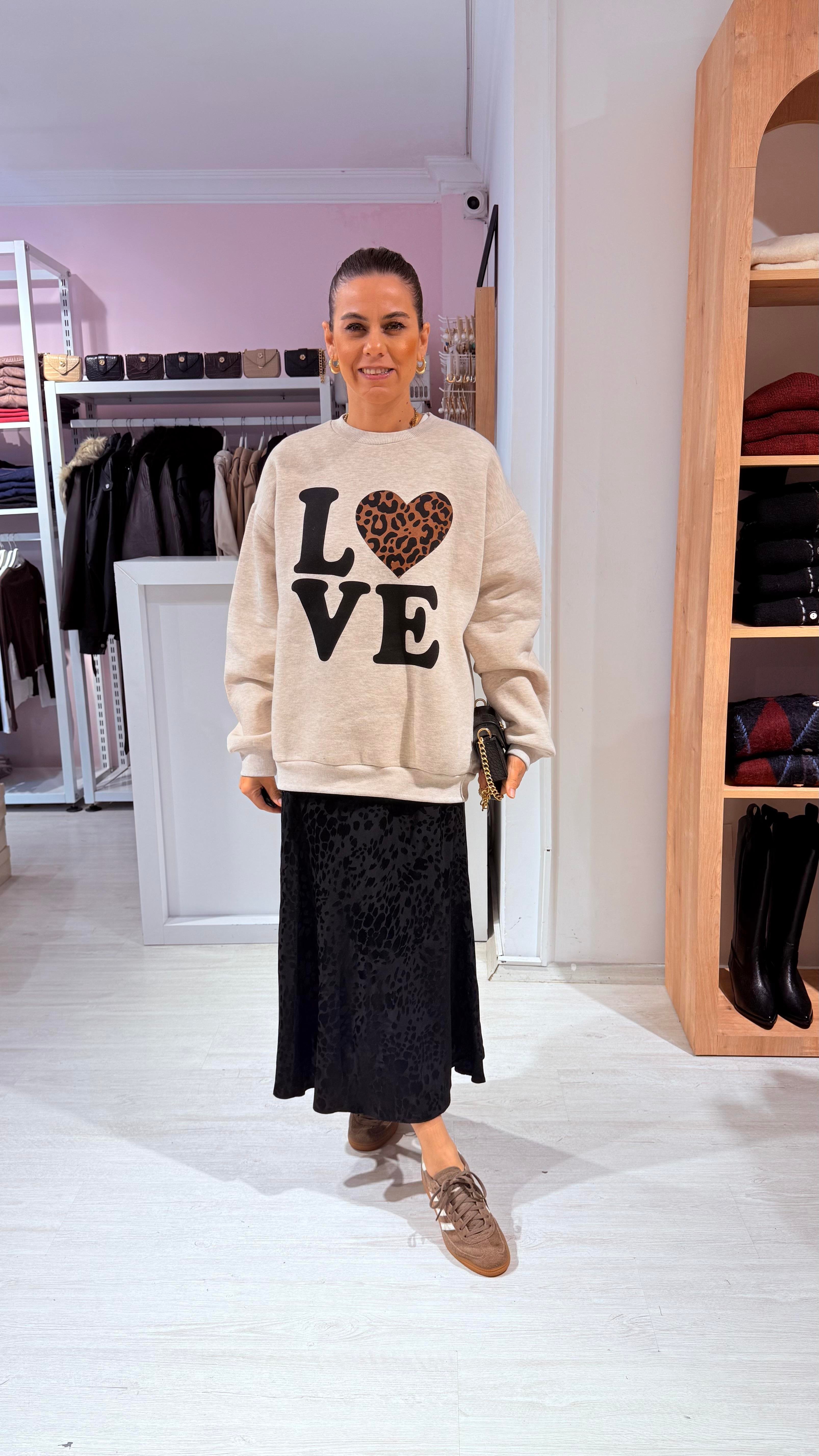 Love Bej Sweatshirt