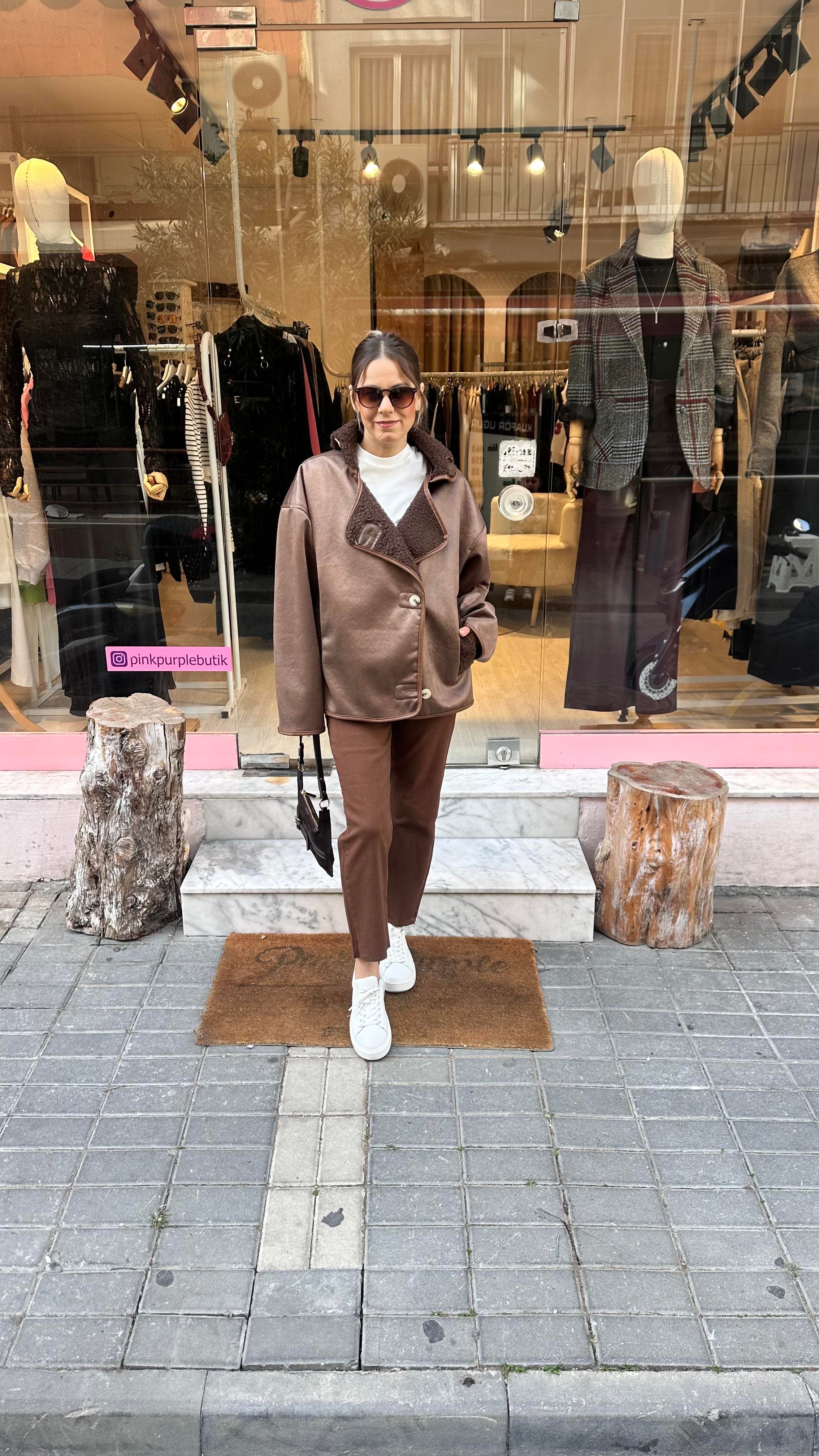 Orj. Marka Kahve Boyfit Jean