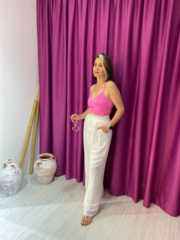 Pembe Saten Crop