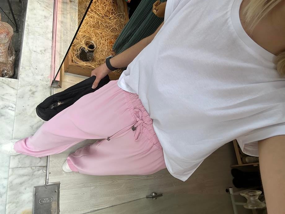 Pembe Tensel Pantolon