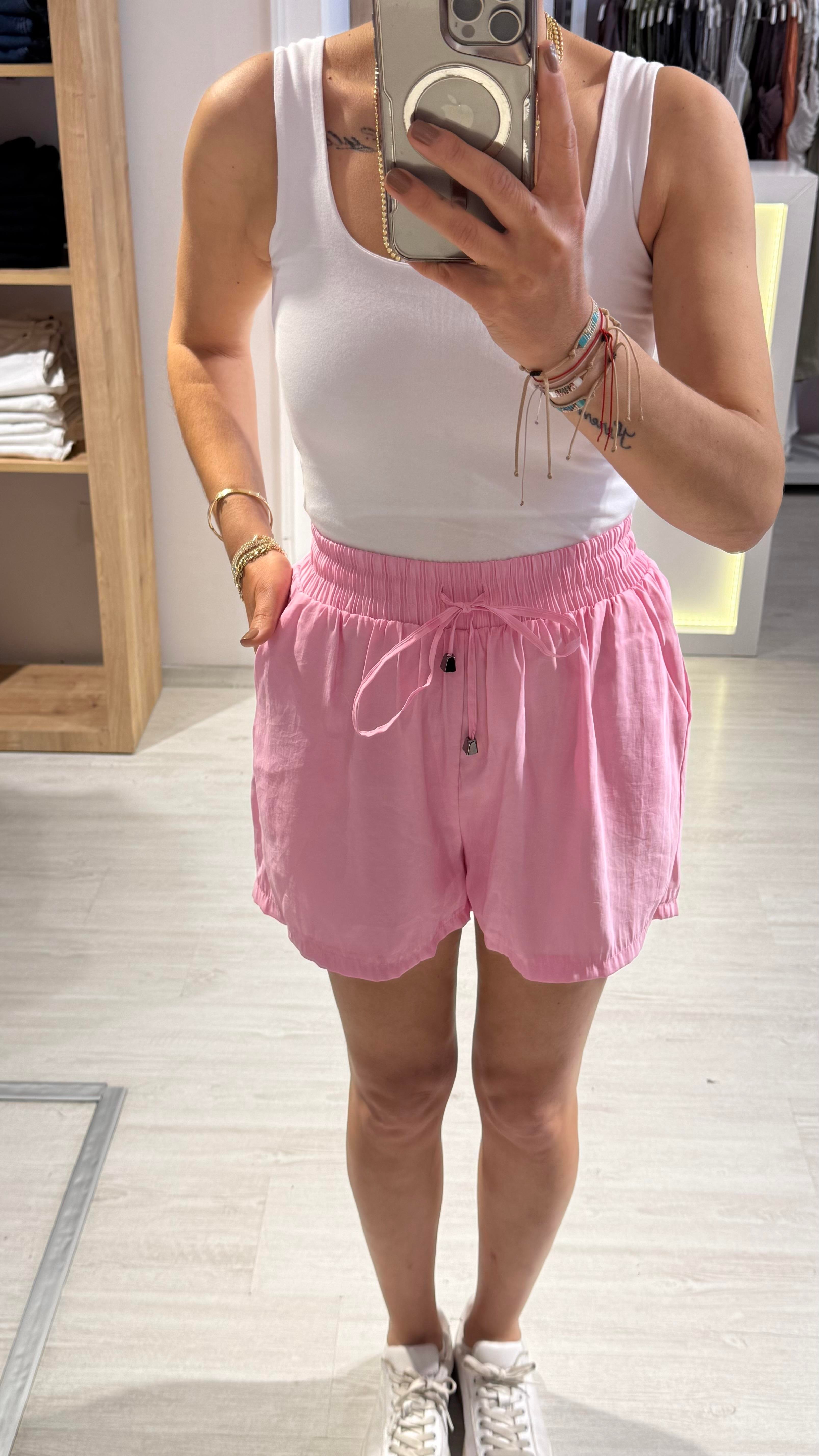 Pembe Tensel Şort