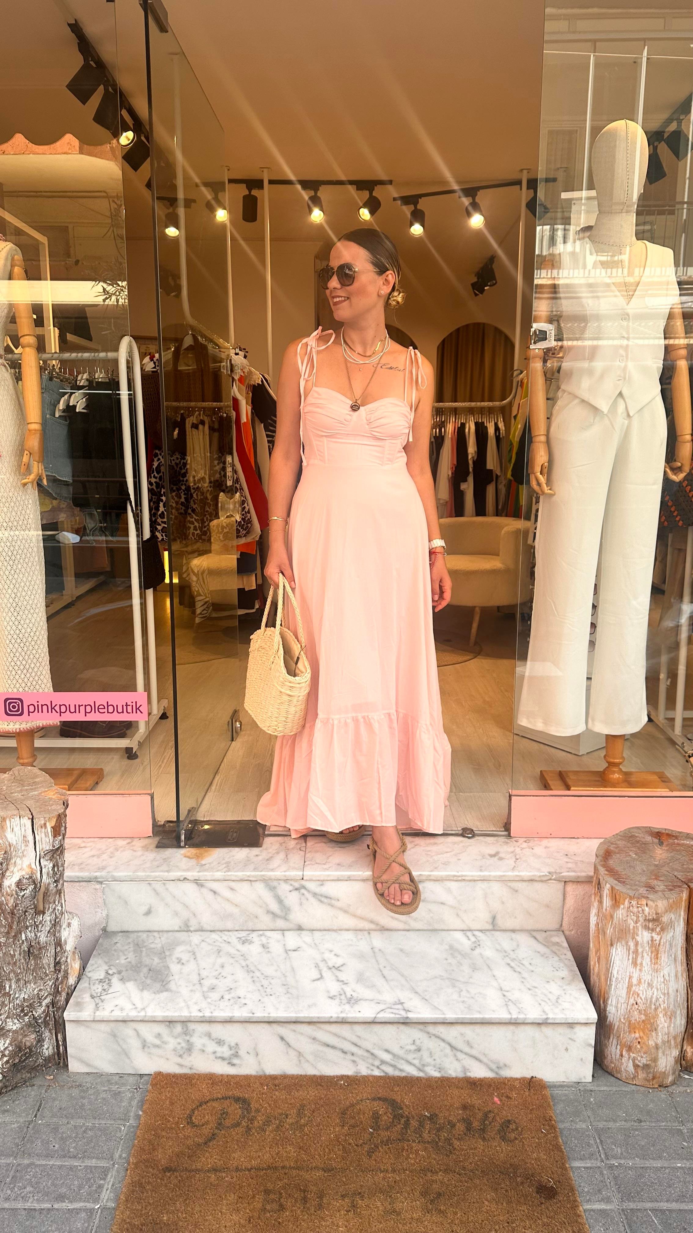 Pembe Vual Elbise