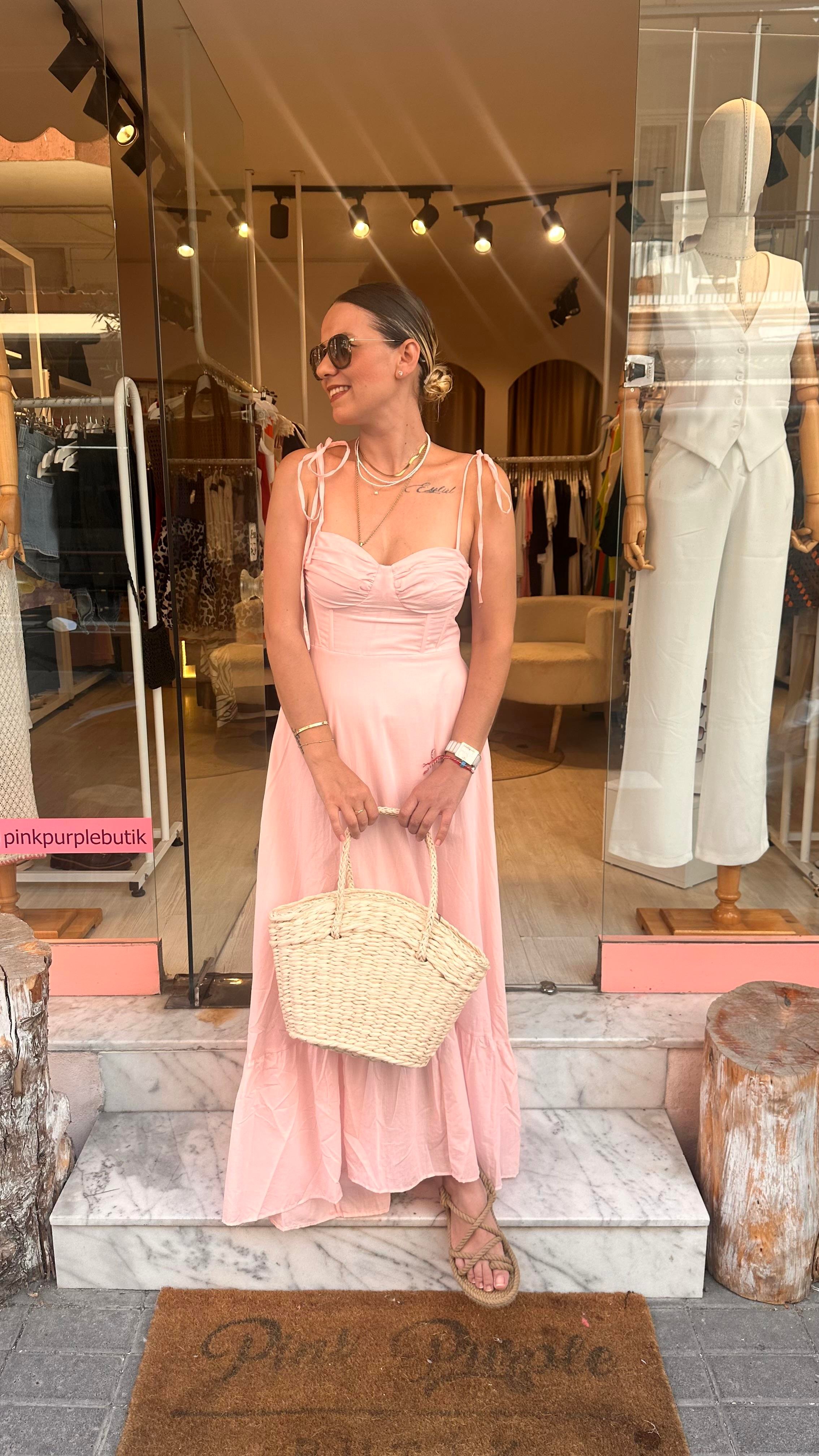 Pembe Vual Elbise