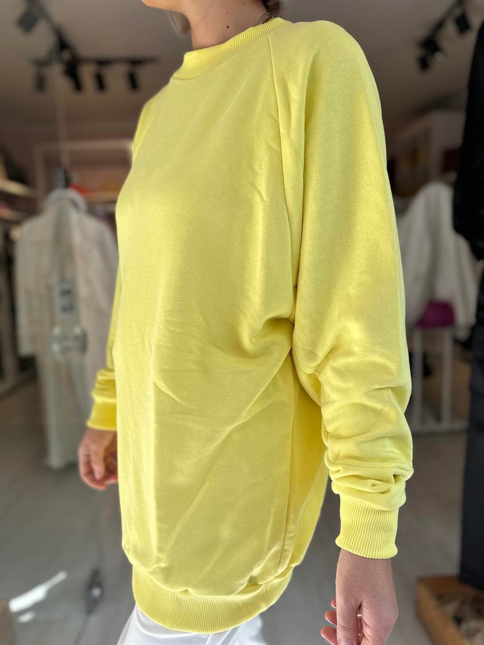 Sarı Oversize Sweatshirt