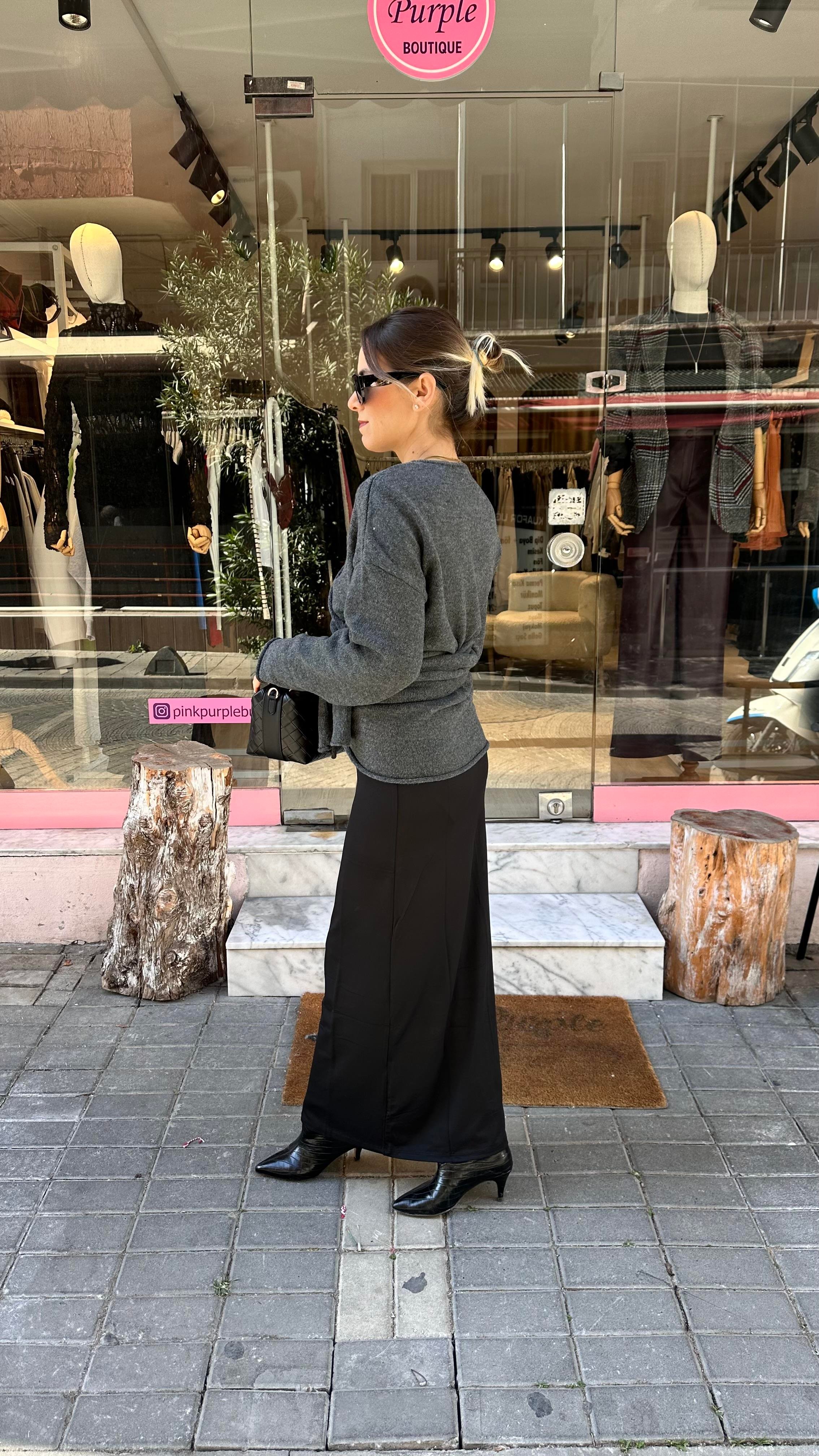 Siyah Maxi Modal Etek