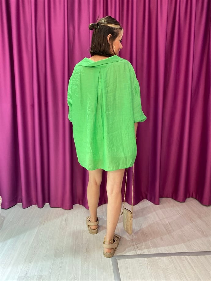 Yeşil Oversize Gömlek 