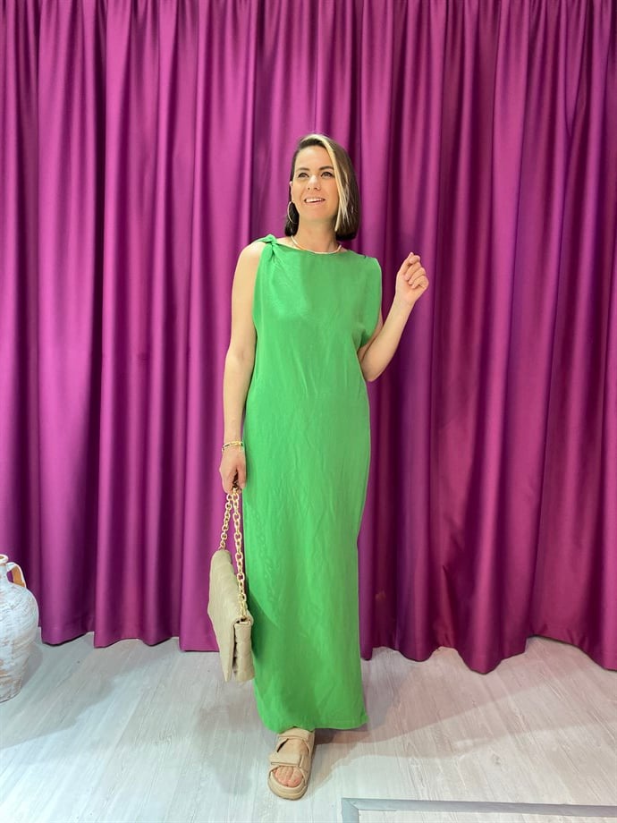Yeşil Renk Helen Elbise