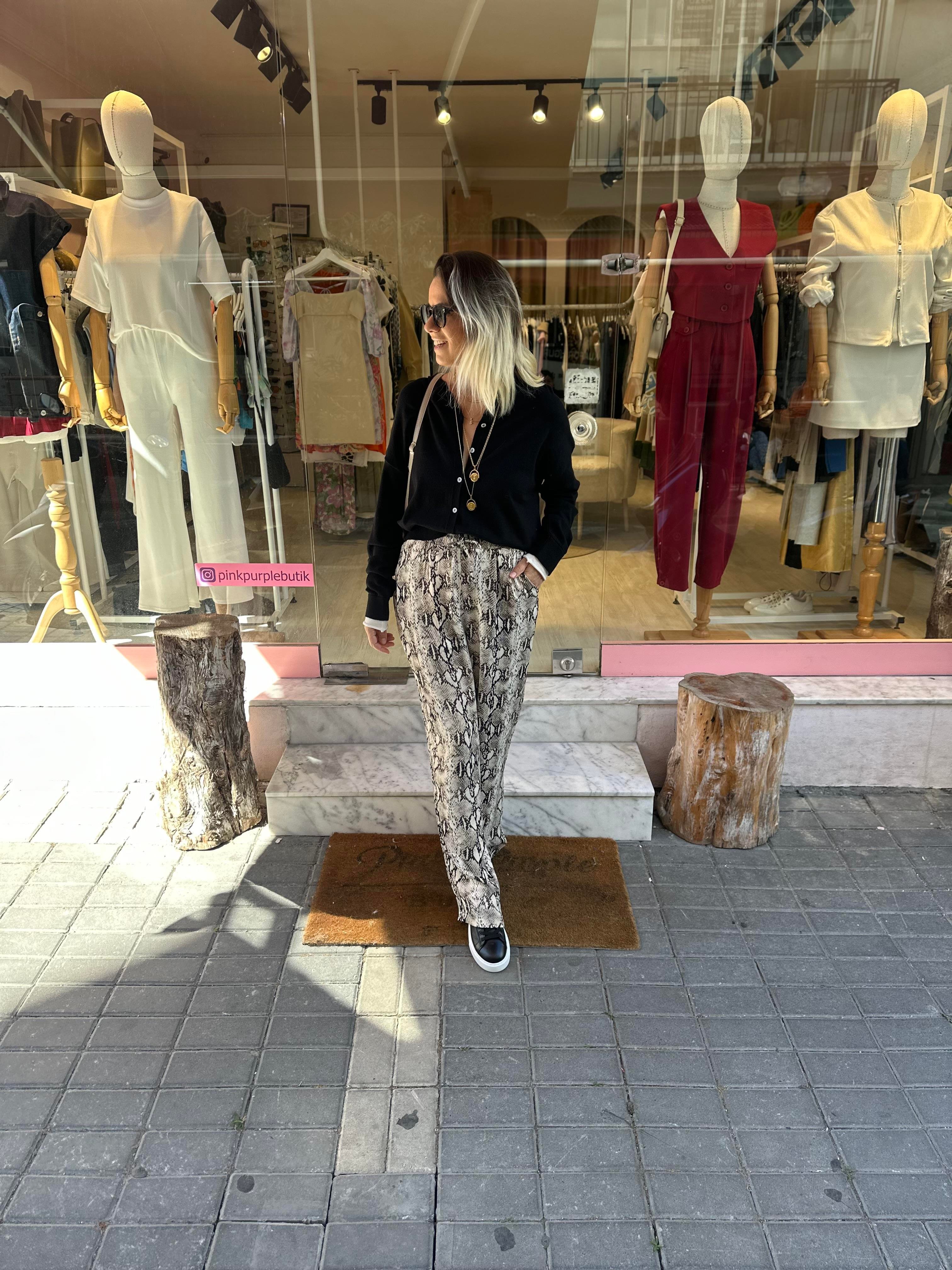 Yılan Desenli Pantolon