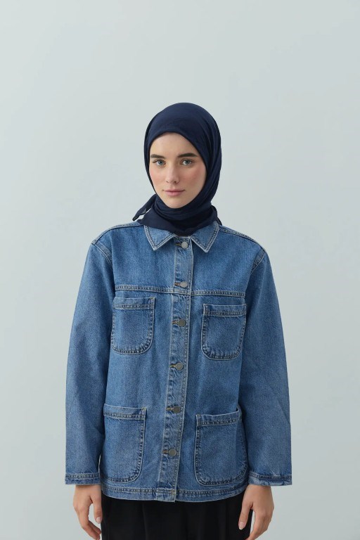 Aya Serisi Eşarp Lacivert