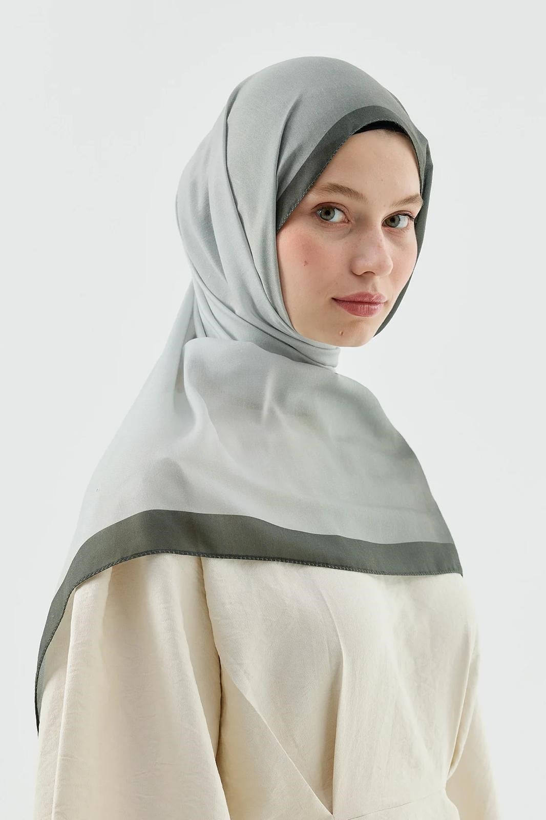 Ombre Desen Pamuk Şal Haki