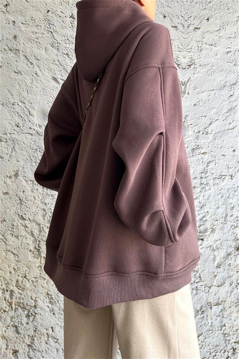Oversize Cep Detaylı Sweat