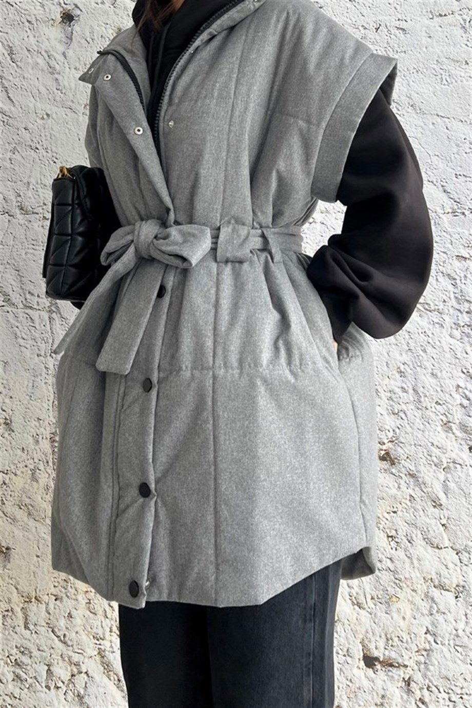 Oversize Kemerli  Yelek