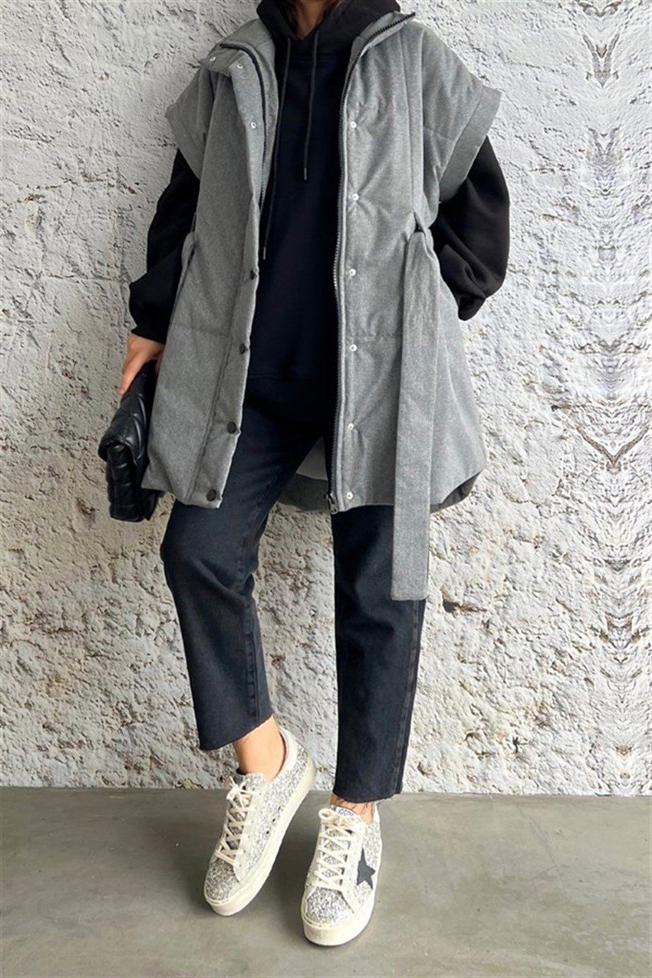 Oversize Kemerli  Yelek